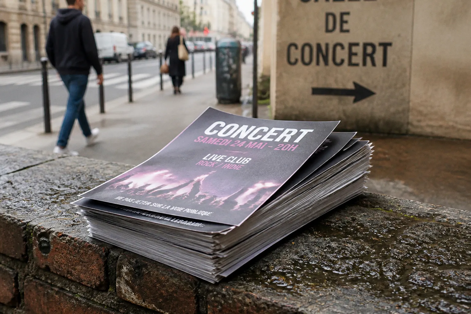 Flyer de concert : quel grammage choisir pour la rue ?