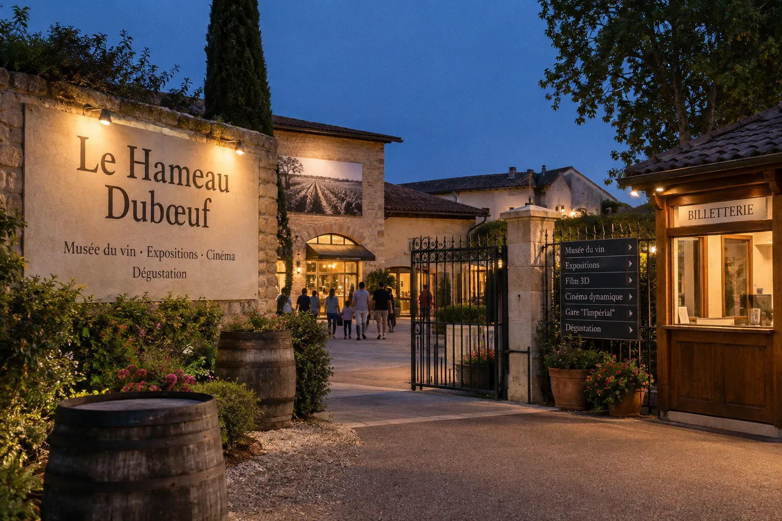 Le Hameau Duboeuf : fonctionnement de la billetterie et accès