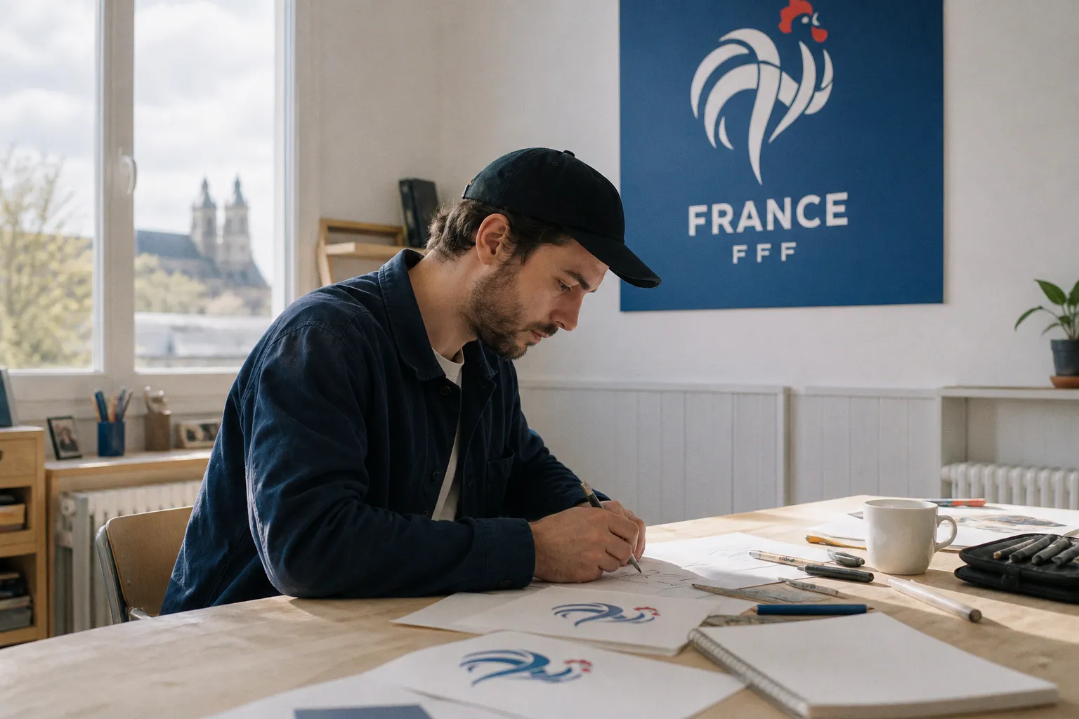 Louis Torres : l'illustrateur berrichon signe le nouveau logo des Bleus