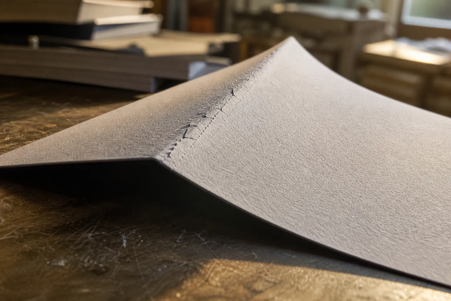 Sens de la fibre : pourquoi le papier craque au pliage